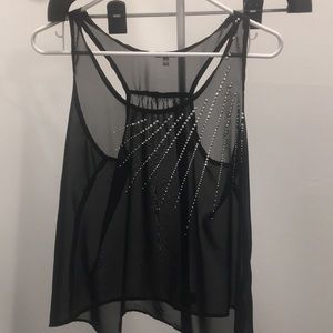 Charlotte Russe Tops - Sheer black tank Charlotte Russe Tops - Sheer black tank